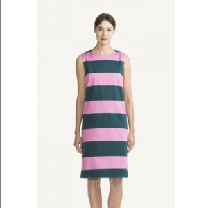 Marimekko Louvre Green Pink Shift Dress 38 M
